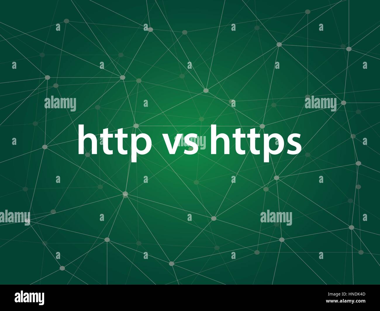 Unterschied zwischen http Vs Https Konzept wo HTTPS die sichere Version von HTTP ist Stock Vektor