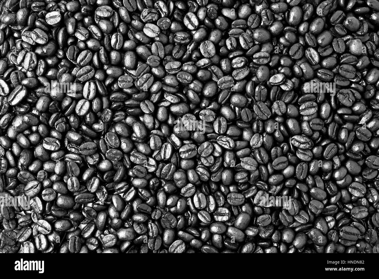 Kaffeebohnen, die schwarze Farbe Stockfoto