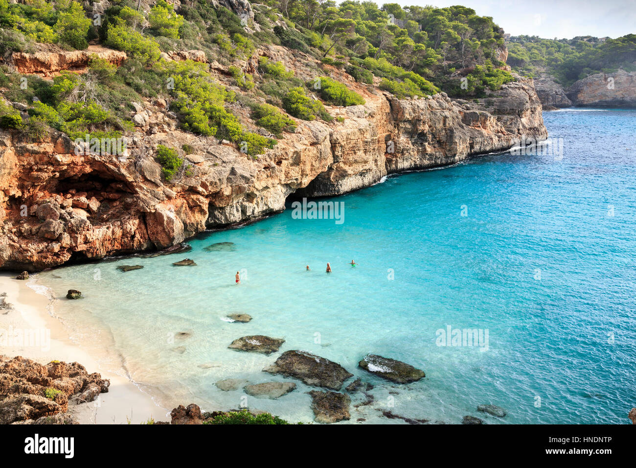 Cala des Moro Beach, Mallorca Stockfoto