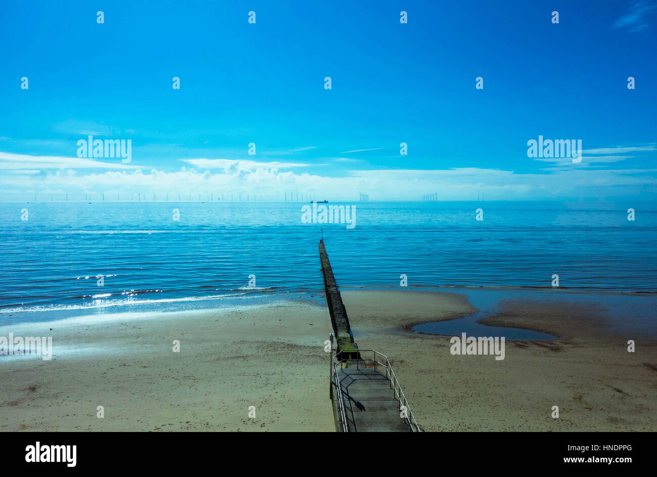 Gunfleet Sands offshore wind Farm Clacton auf Meer Essex UK Stockfoto