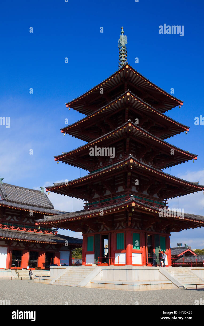 Shitennoji-Tempel, Osaka, Japan, Asien Stockfoto