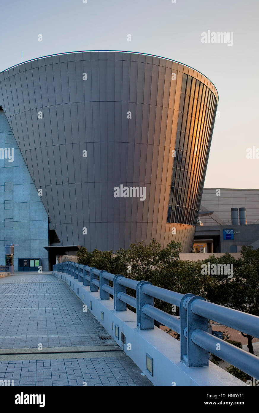 Suntory Museum Tempozan von Tadao Ando, Hafen, Bucht, Osaka, Japan, Asien Stockfoto