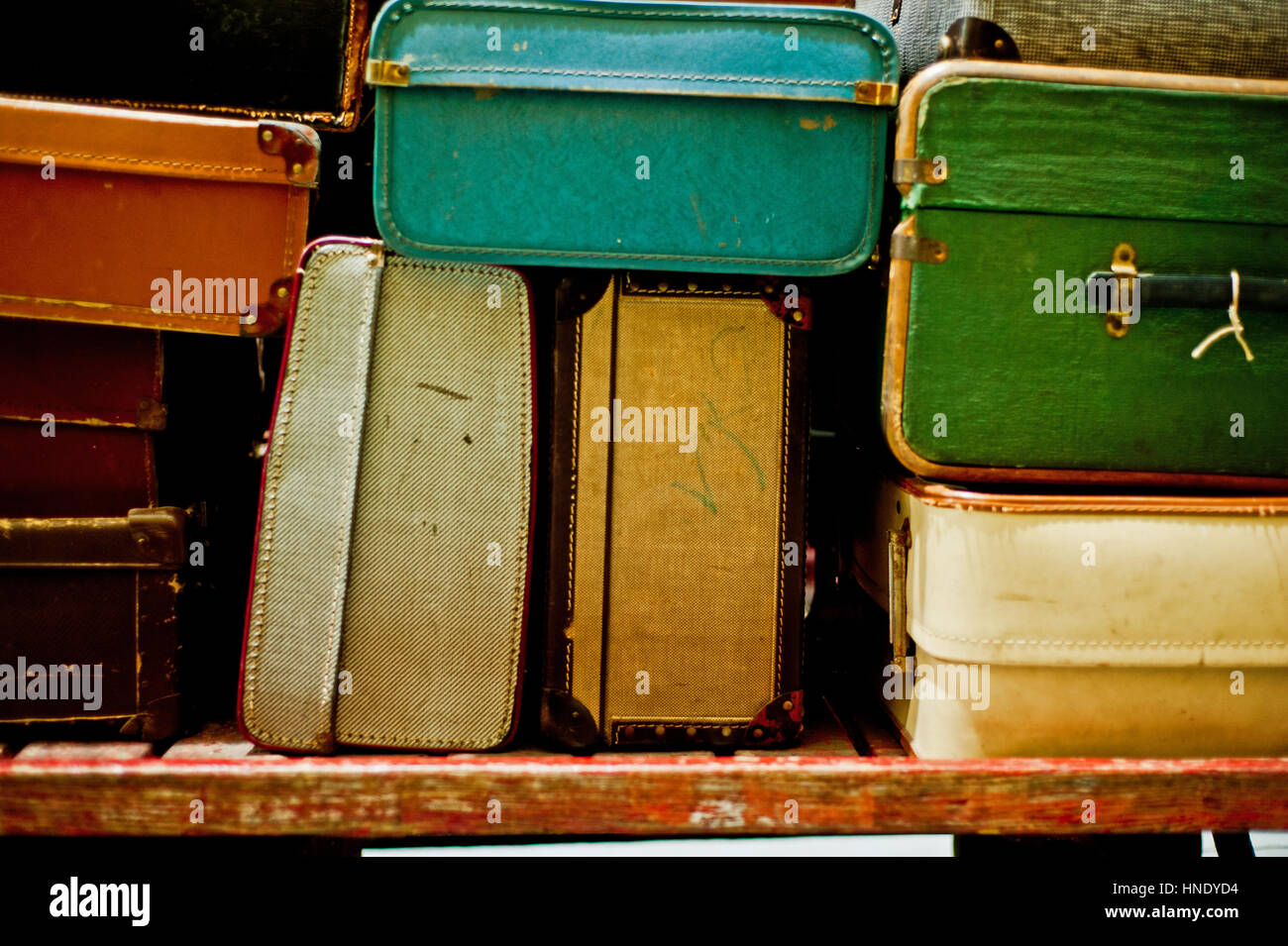 Alte Koffer, National Railway Museum, York Stockfoto