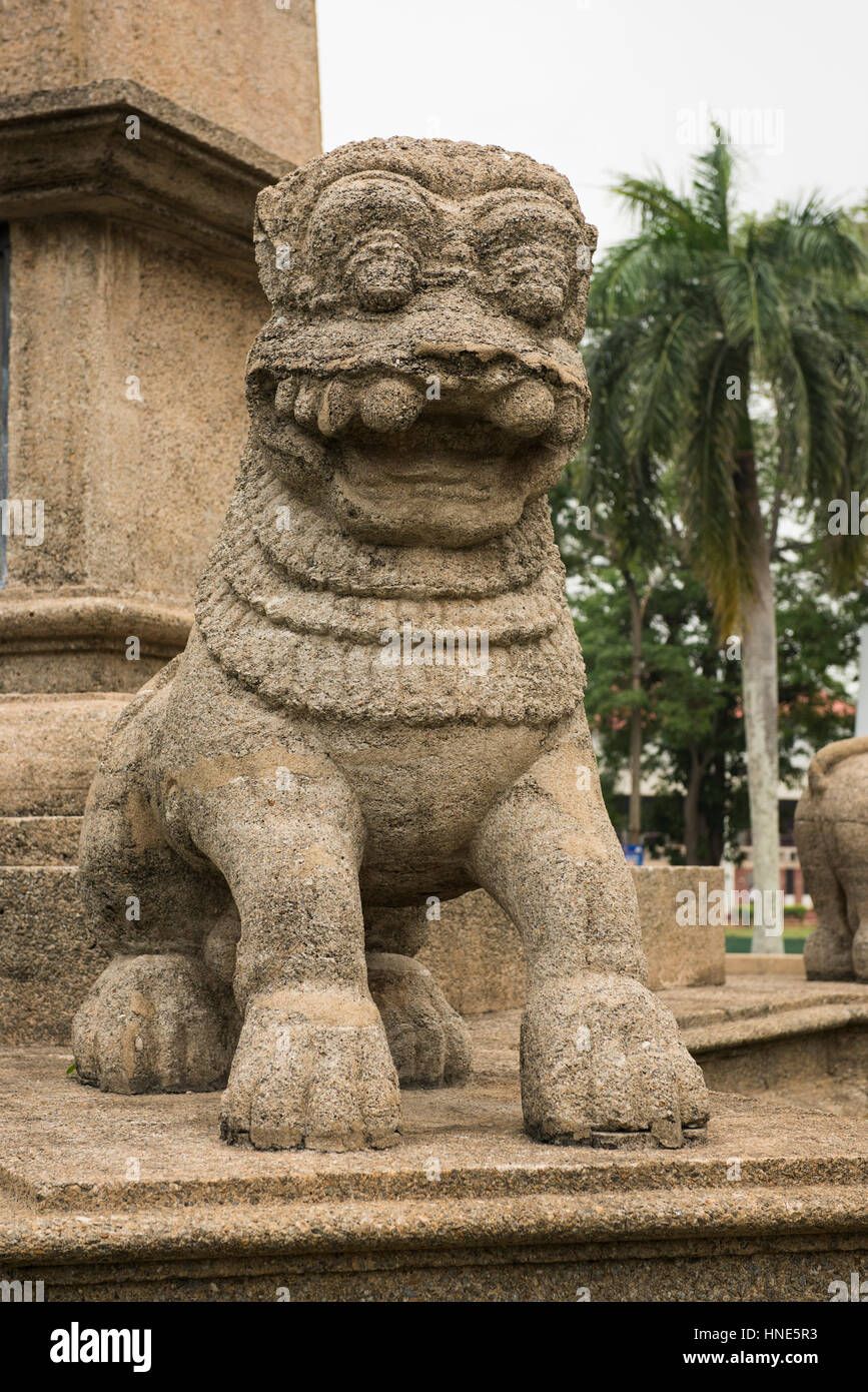LöwenStatue auf dem Unabhängigkeitsplatz, Colombo, Sri Lanka