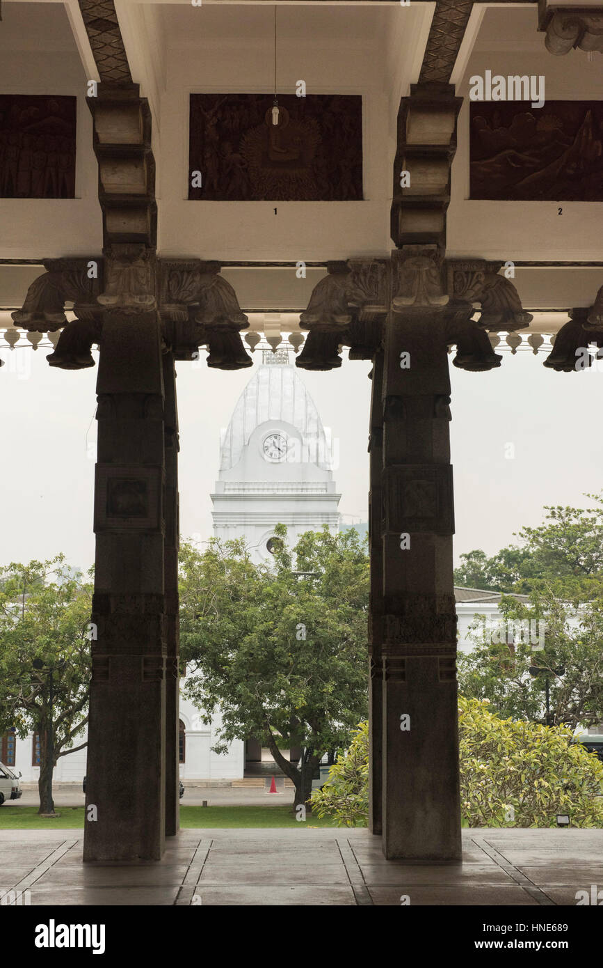 Independence Memorial Hall und Unabhängigkeit Arcade, Platz der Unabhängigkeit, Cinnamon Gardens, Colombo, Sri Lanka Stockfoto