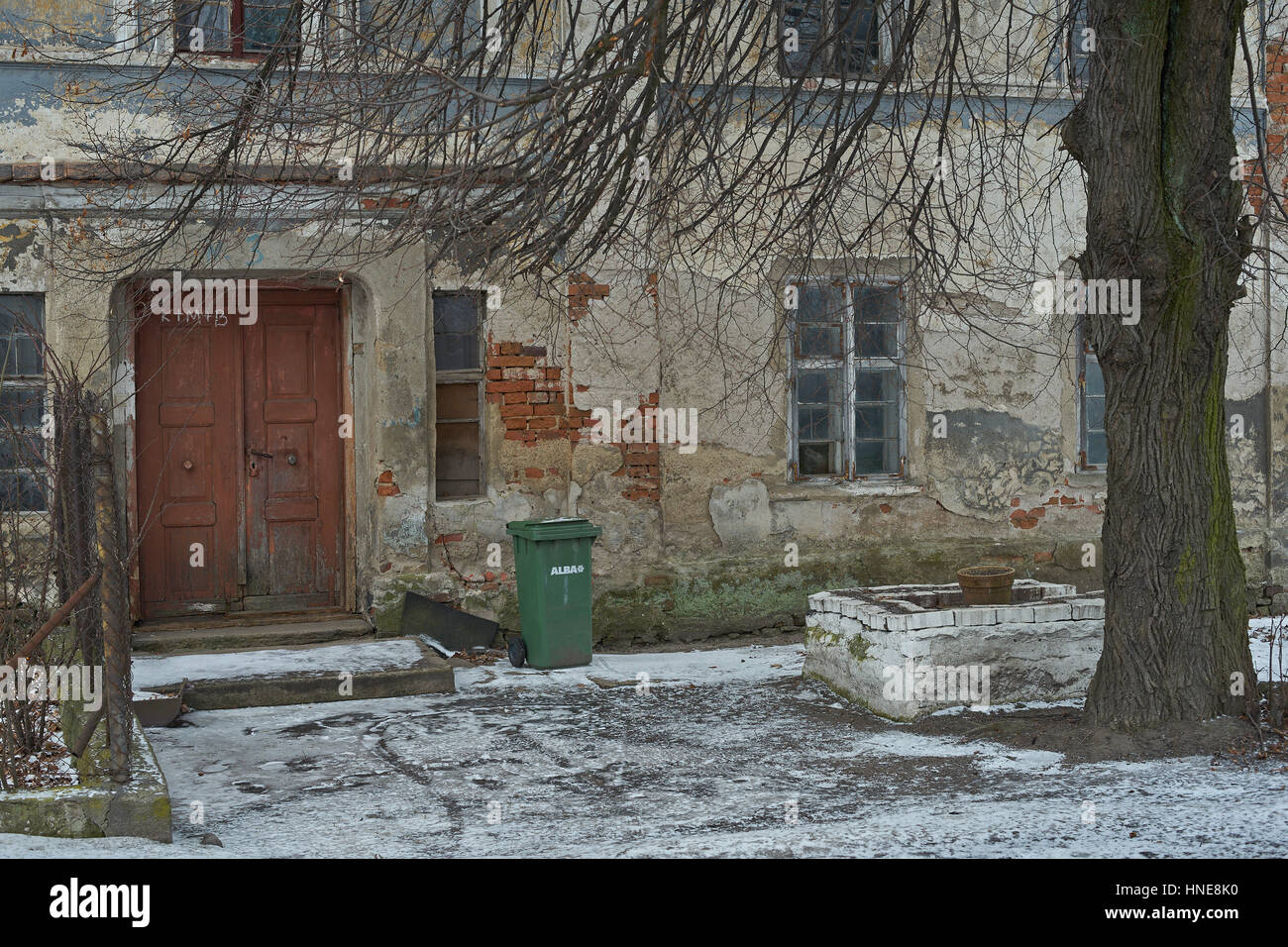 Malerische alten vernachlässigten Haus Lowert Schlesien Polen Stockfoto