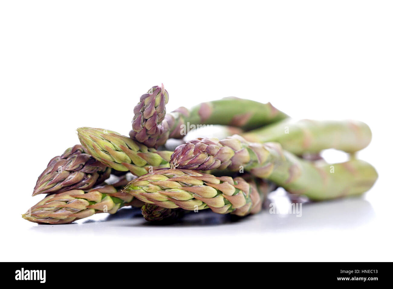 Nahaufnahme von Bündel Spargel Stockfoto