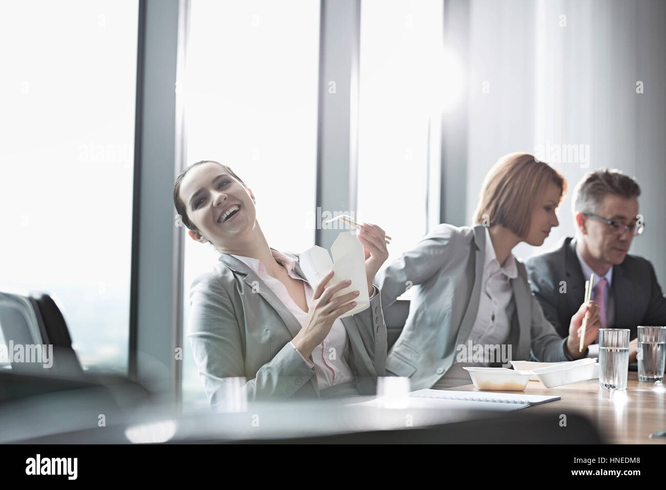 Geschäftsleute auf Mittagspause Stockfoto