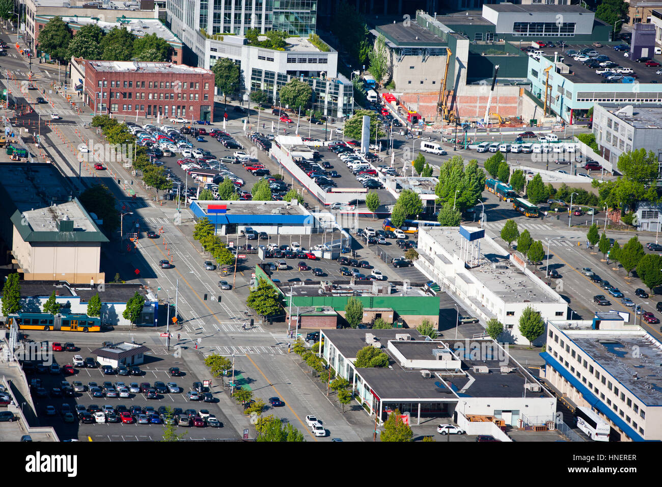 Ansicht von Seattle von Space Needle Stockfoto