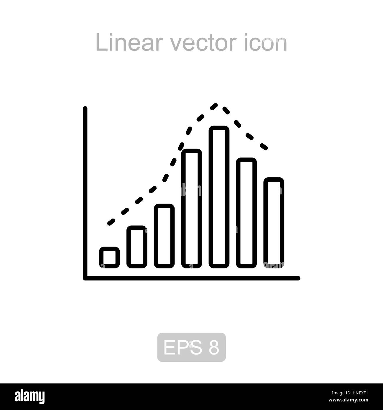Diagramm. Linearer Vektor Icon. Stock Vektor