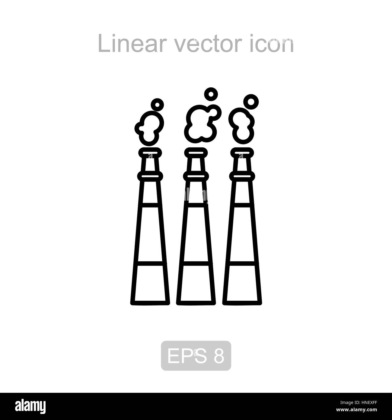 Rohr-Anlage. Linearer Vektor Icon. Stock Vektor