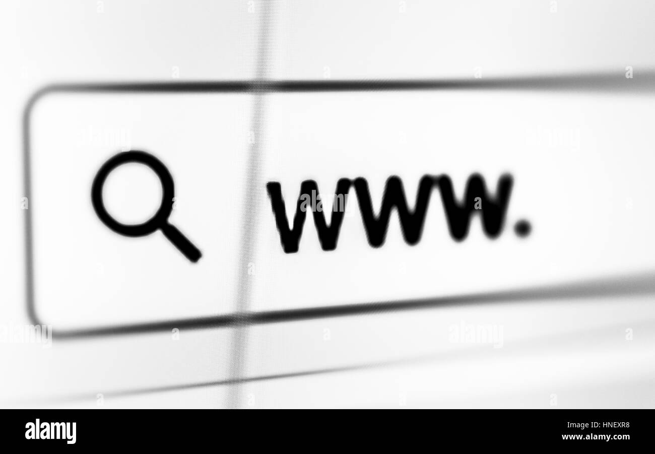 Internet-Browser, Browser, Suchleiste, Suche, URL, www, Internet, symbolisches Bild, Screenshot Stockfoto