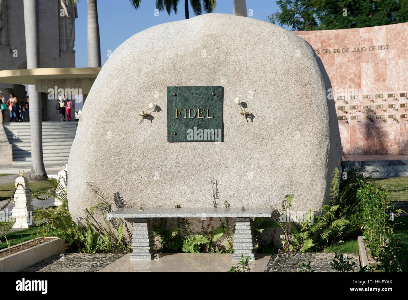 Grabstätte, Fidel Castro 1926-2016, Cementerio Santa Ifigenia, Santiago De Cuba, Kuba Stockfoto