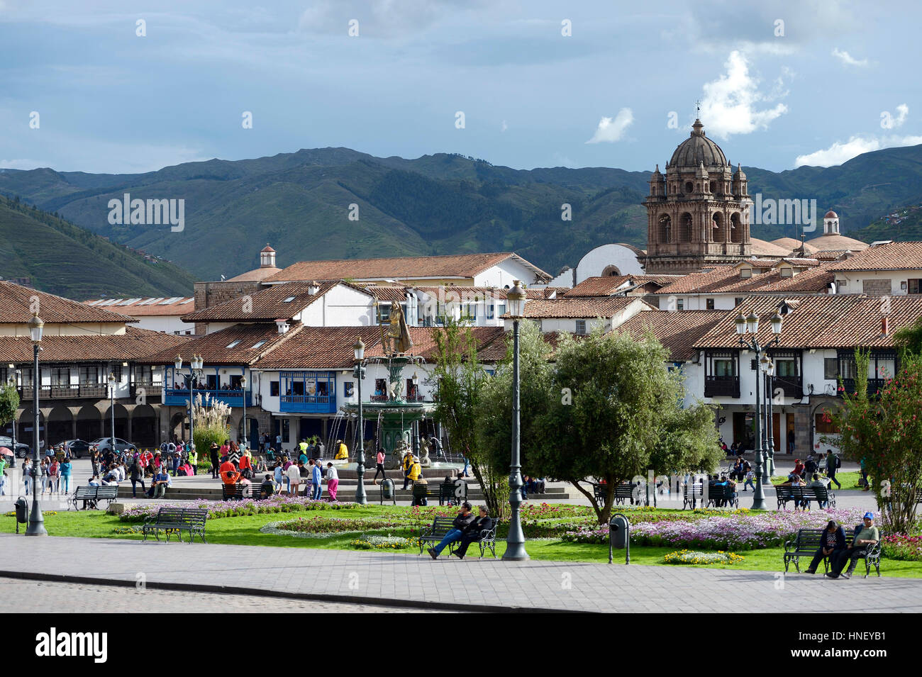 Plaza de Armas, Altstadt, Provinz Cusco, Peru Stockfoto