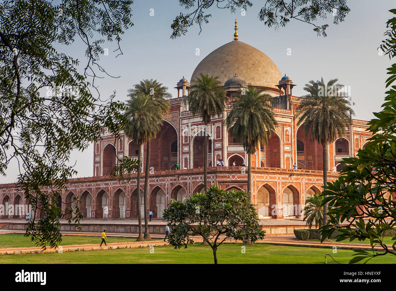 Urban, Landschaft, Stadtlandschaft, Stadtbild, Panorama, Panorama, Humayun's Grabmal, Delhi, Indien Stockfoto