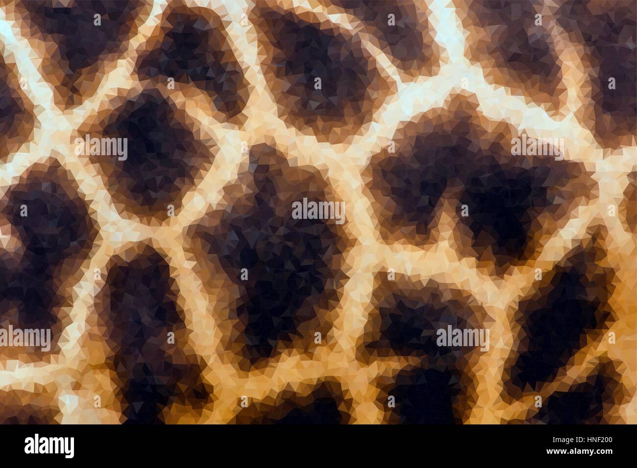 Abstrakte low-Poly Tier Giraffe Haut Vektor Hintergrund. Natur-Muster. Stock Vektor