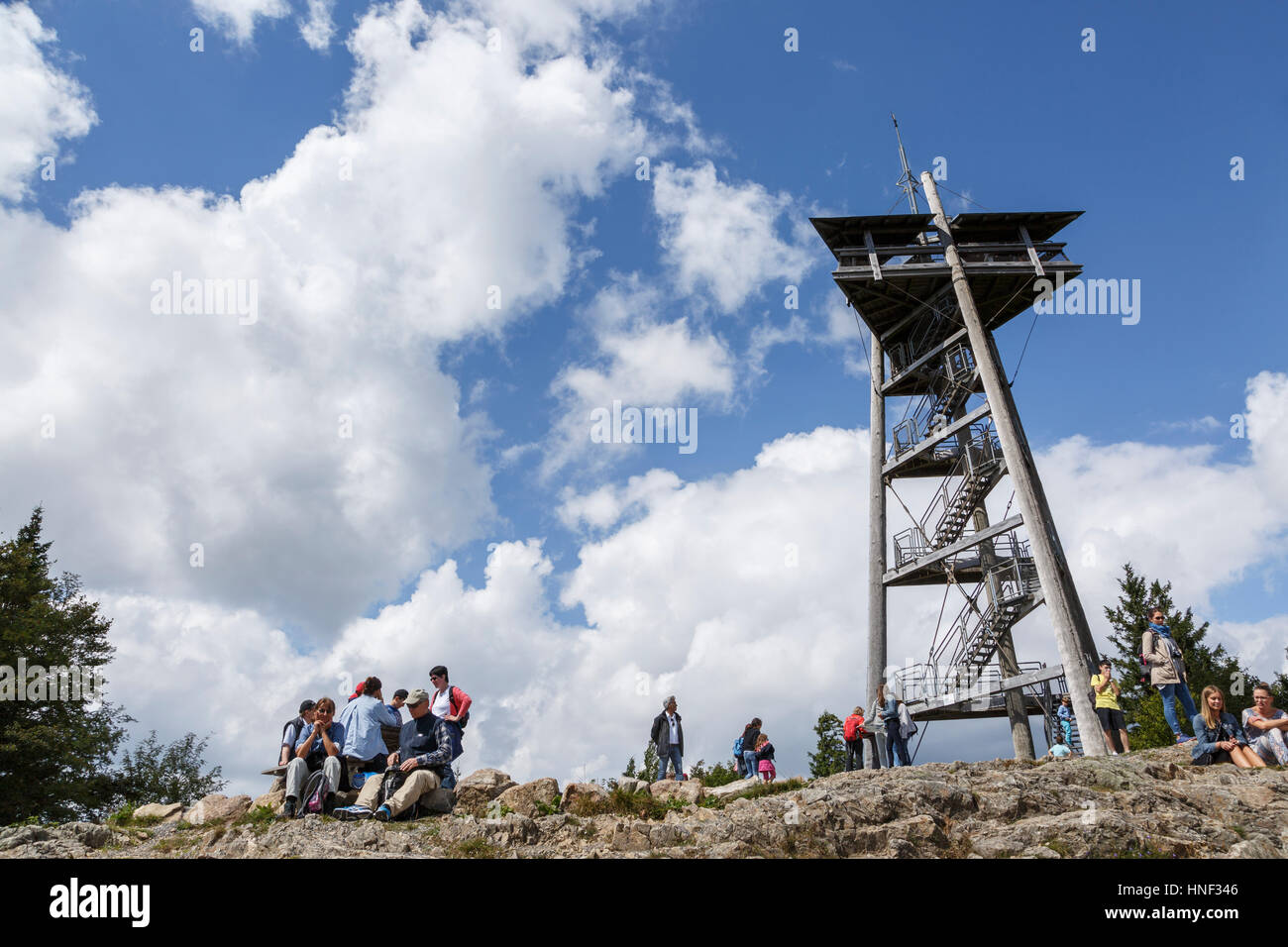 Schauinsland Turm an der Schauinsland Gipfel, in der Nähe von Freiburg, Schwarzwald, Deutschland Stockfoto
