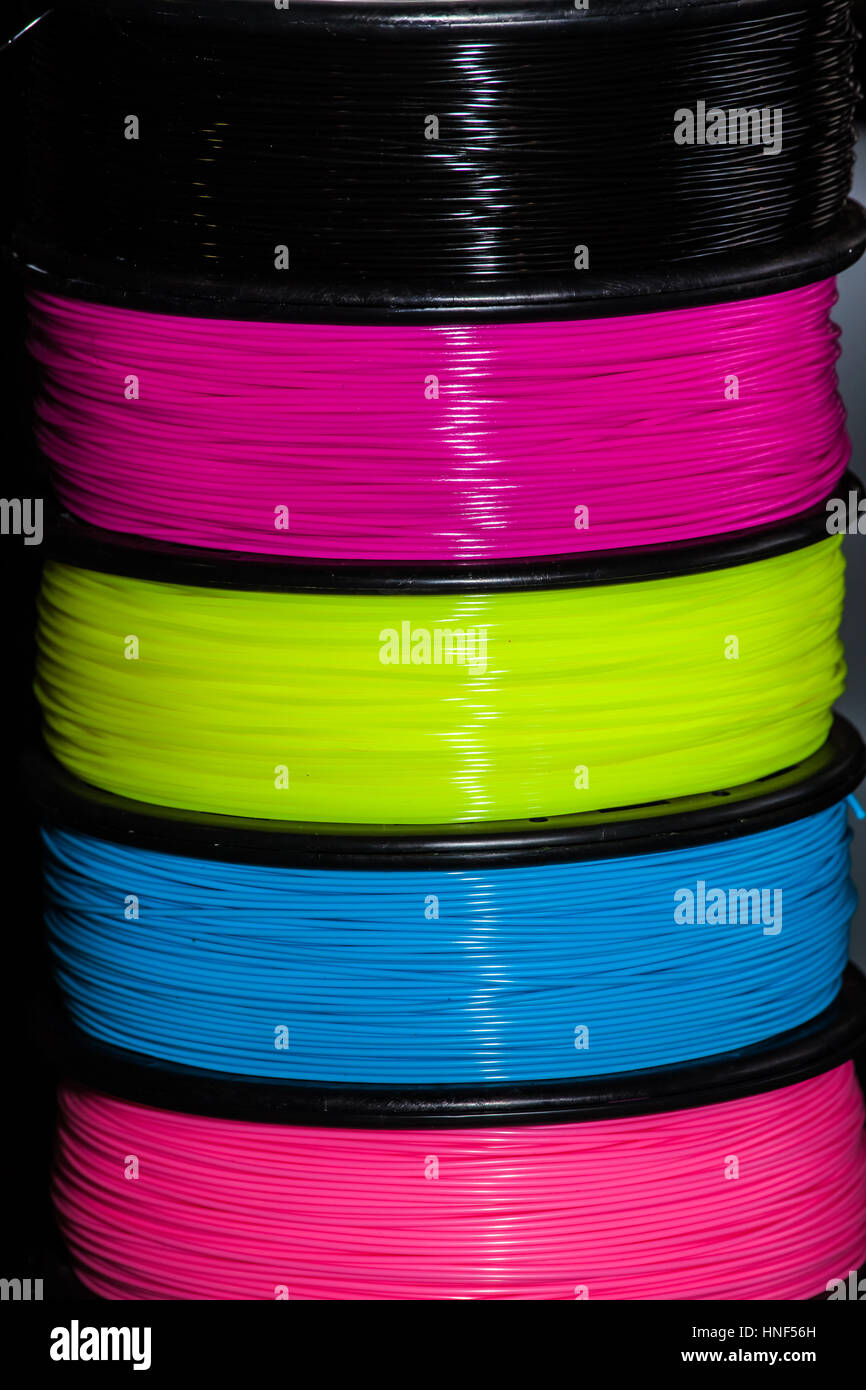 ABS-Draht-Kunststoff für 3D-Drucker Stockfoto