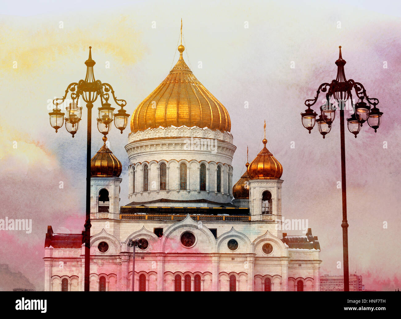 Foto-Kathedrale von Christus dem Erlöser in Moskau Stockfoto