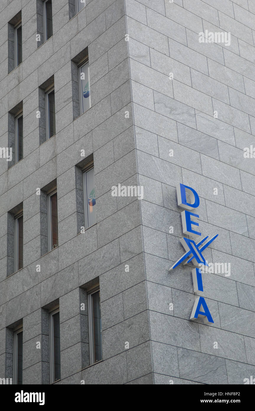 Luxemburg 12.04.2006. Ansicht der Dexia Bank in Luxemburg-Stadt Mitte. Stockfoto