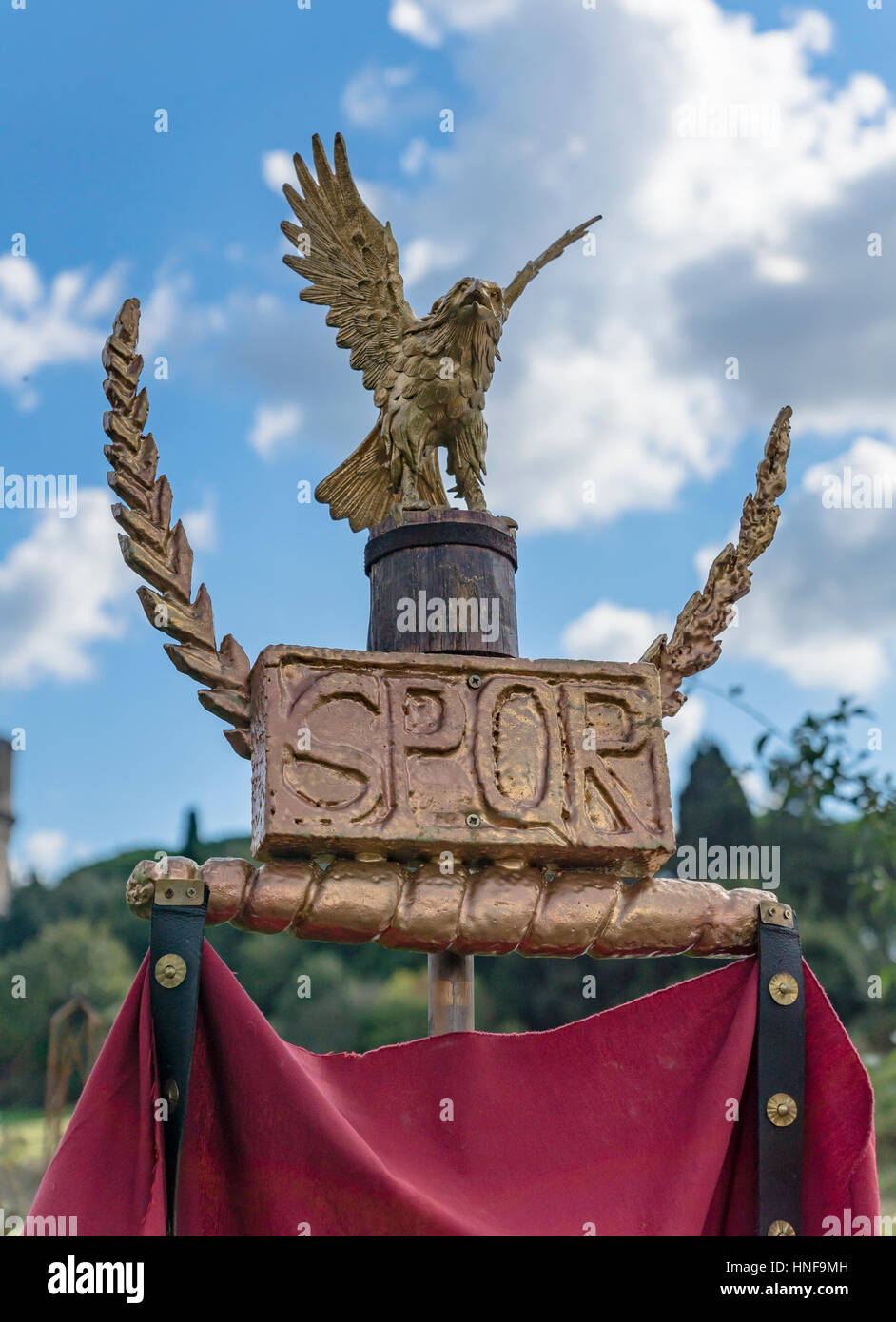 Standard einer römischen Legion Stockfoto