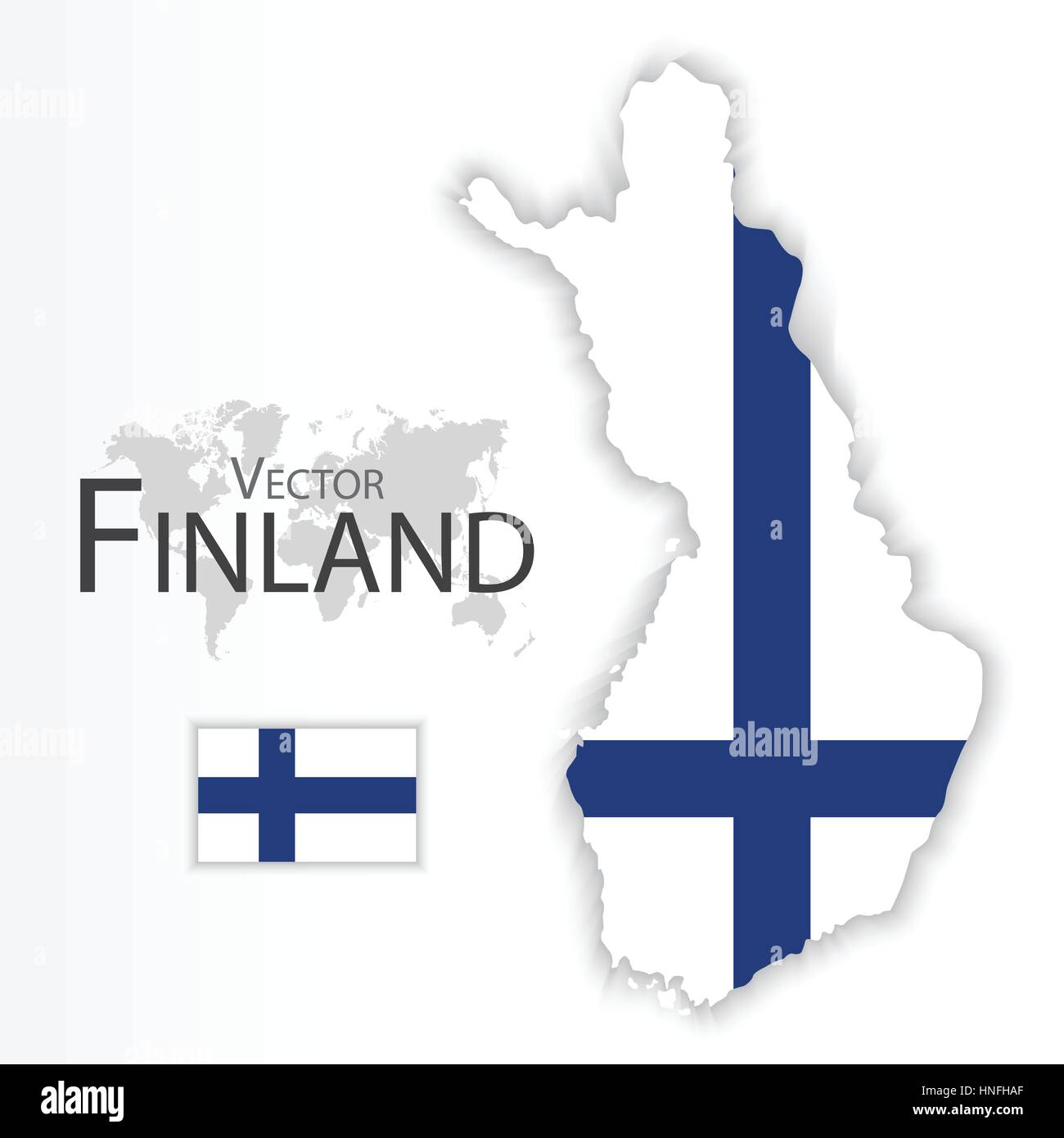 Finnland Finnland Flagge Und Karte Transport Und Tourismus Konzept Stock Vektorgrafik Alamy