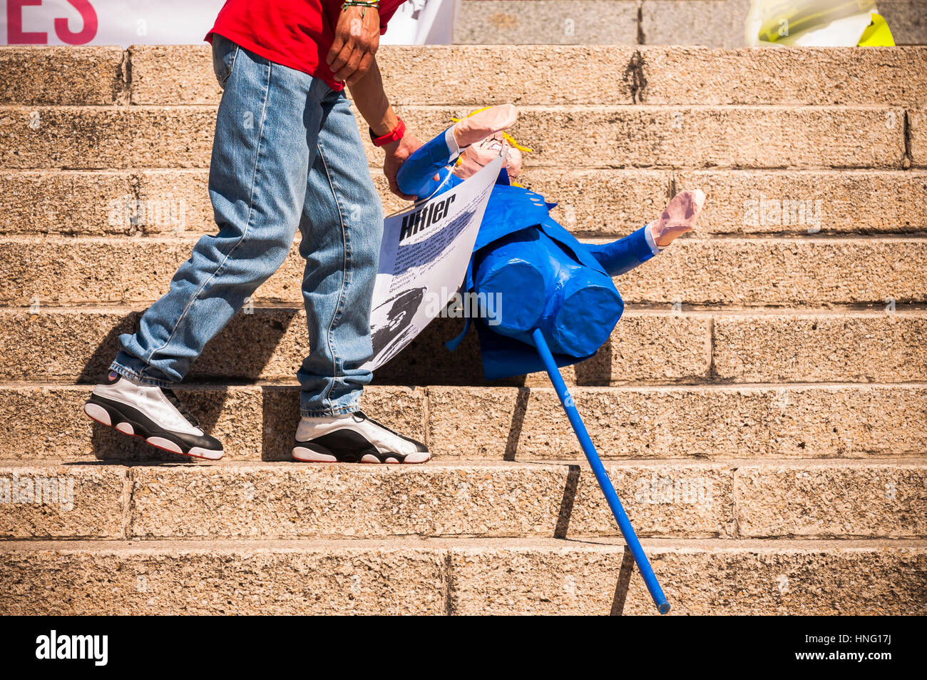 Proteste in Mexiko-Stadt gegen Präsident Trump Stockfoto