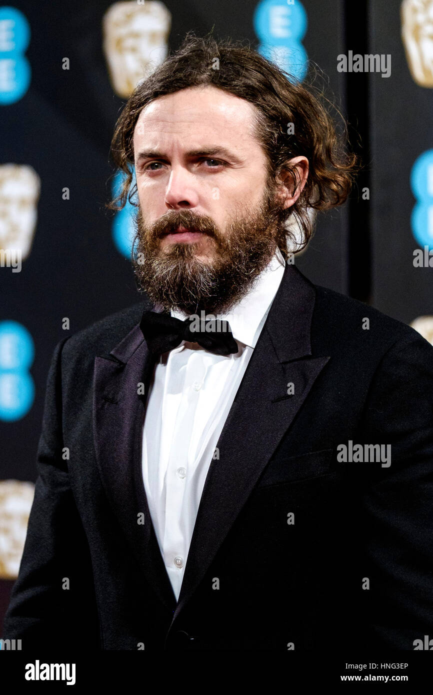 London, UK. 12. Februar 2017. Casey Affleck kommt bei den EE British Academy Film Awards im 02.12.2017 in der Royal Albert Hall. Personen im Bild: Casey Affleck. Bildnachweis: Julie Edwards/Alamy Live-Nachrichten Stockfoto