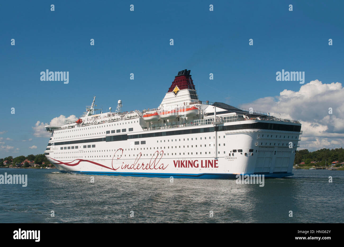 Viking Line ursprünglich auf Furusund in den Schären von Stockholm, Schweden Stockfoto