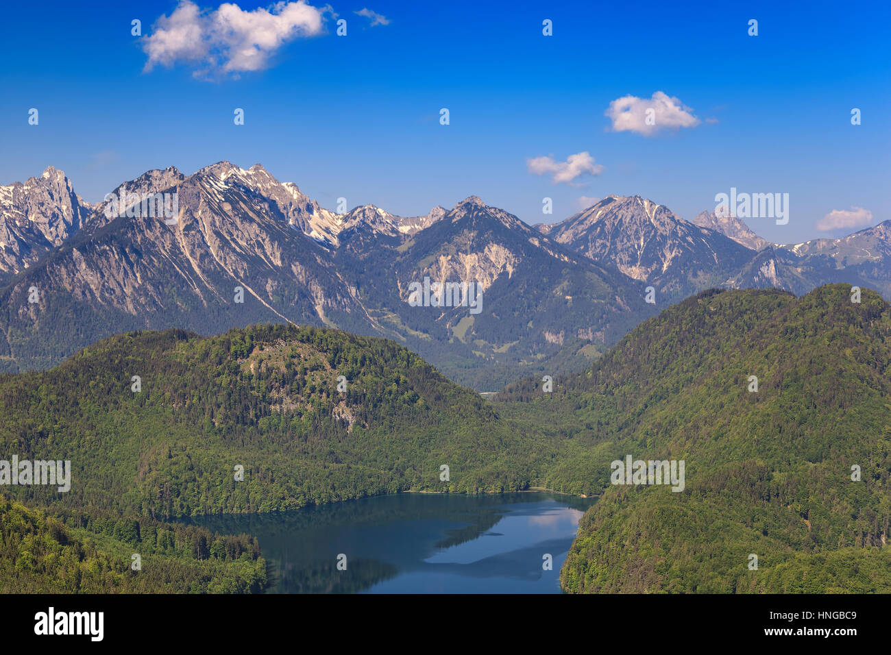 Bayern-Landschaft der Alpen Berg, Füssen, Bayern, Deutschland Stockfoto