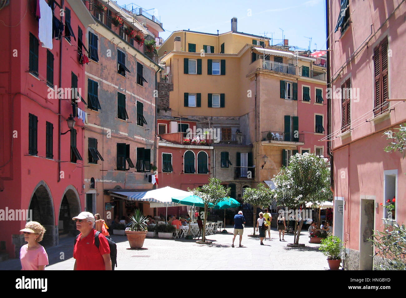 Italien, Ligurien, Le Cinque Terre in Vernazza Stockfoto