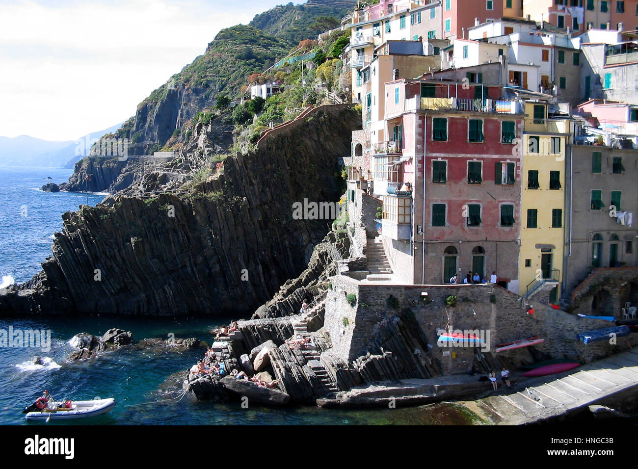 Italien, Ligurien, Le Cinque Terre in Riomaggiore Stockfoto