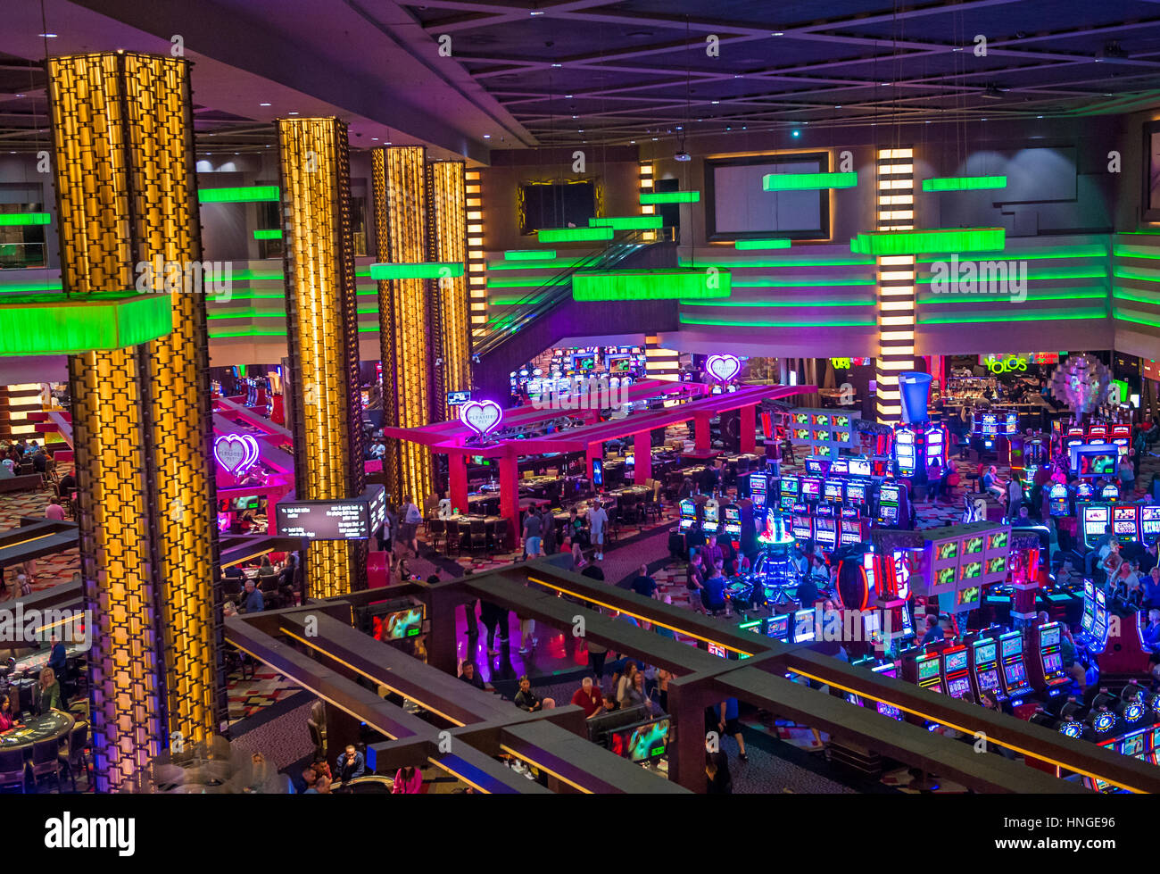 Planet Hollywood Resort and Casino in Las Vegas. Planet Hollywood verfügt über mehr als 2.500 Zimmer und das Hotel liegt am Las Vegas Boulevard. Stockfoto