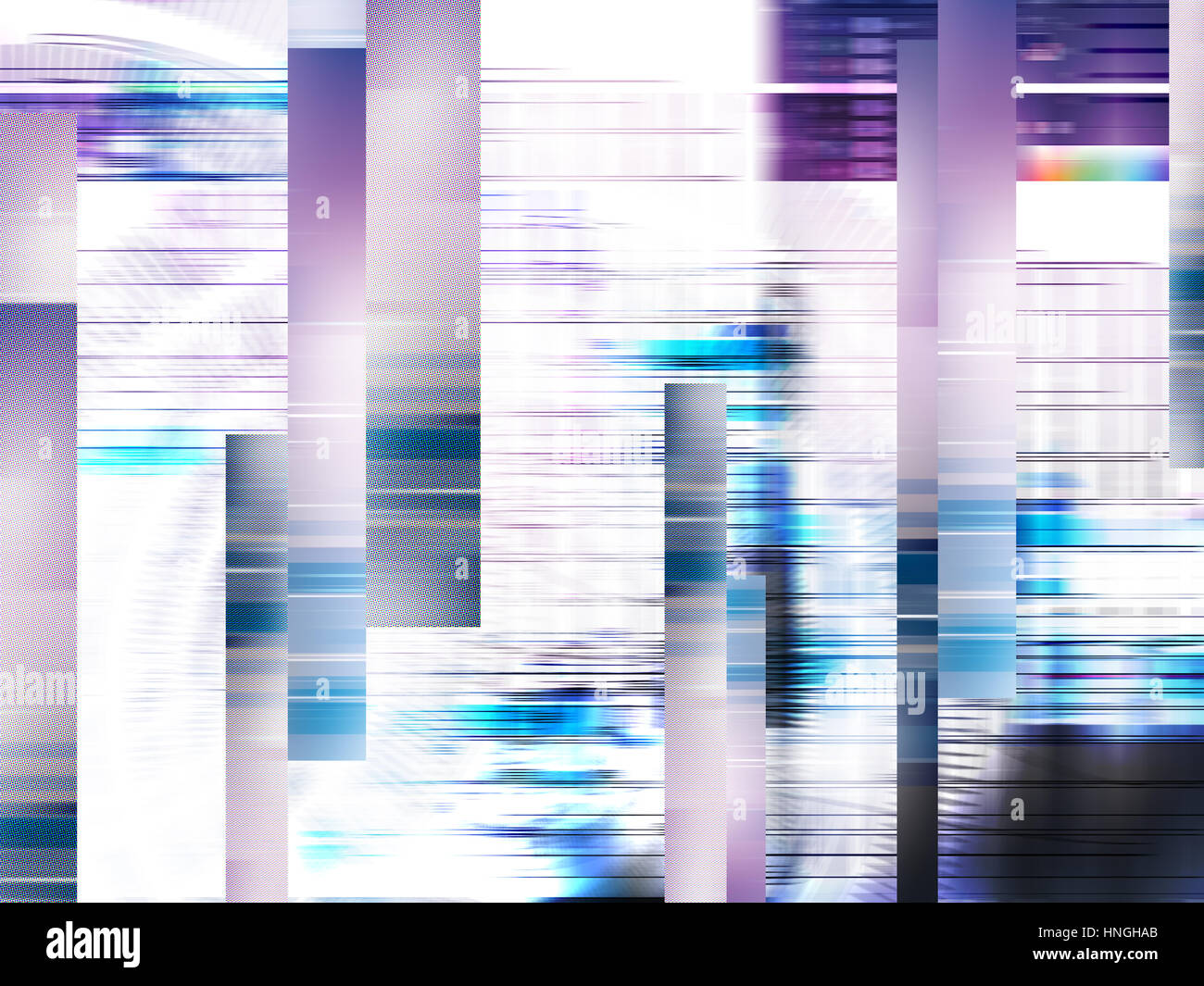 Glitch Hintergrund oder Computer Bildschirm Fehler oder digitale Pixel Rauschen abstrakte Muster TV Signal Fail oder Daten Verfall oder Grunge Tapete. Stockfoto