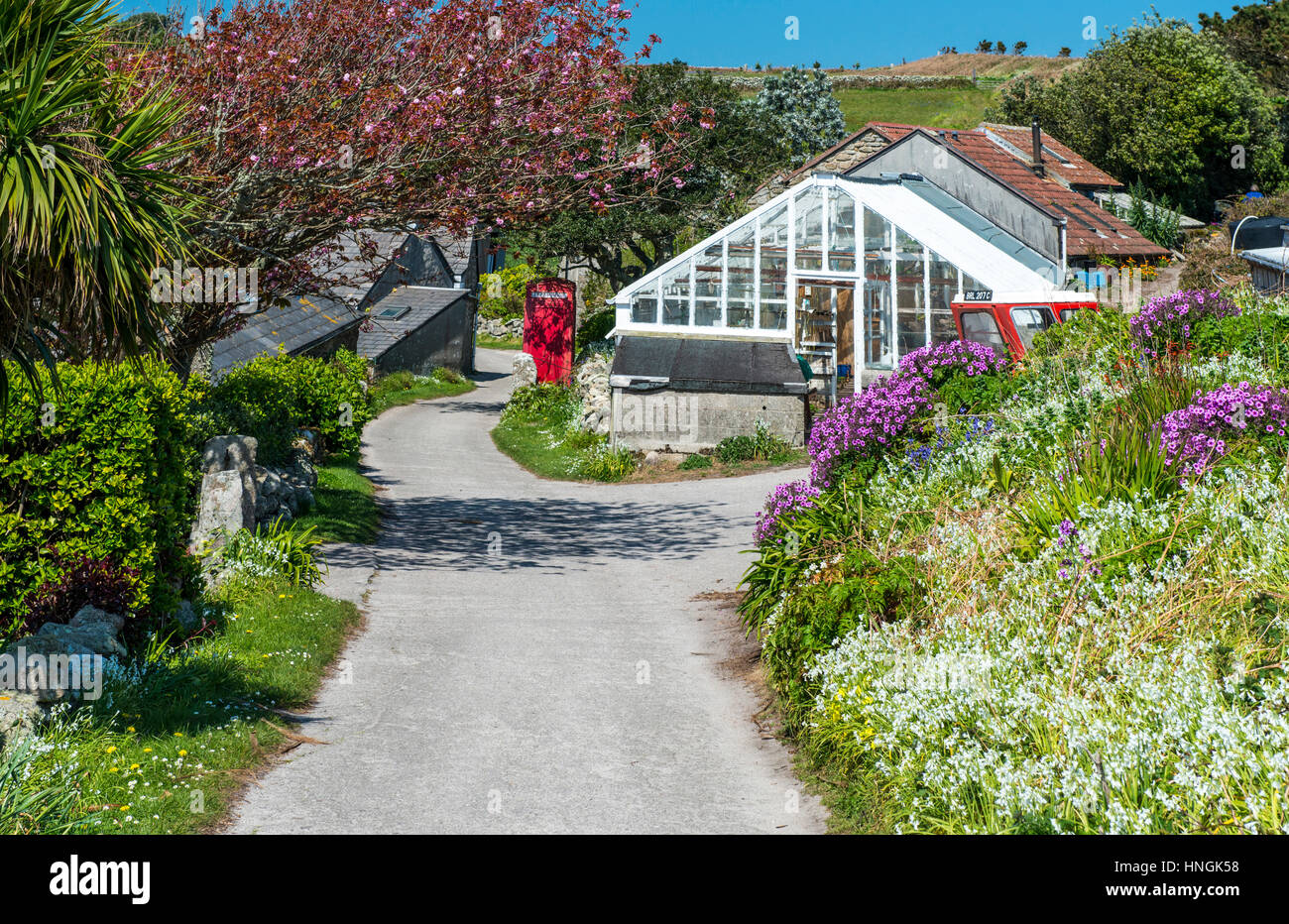 Nahen Stadt St. Martins auf die Isles of Scilly Stockfoto