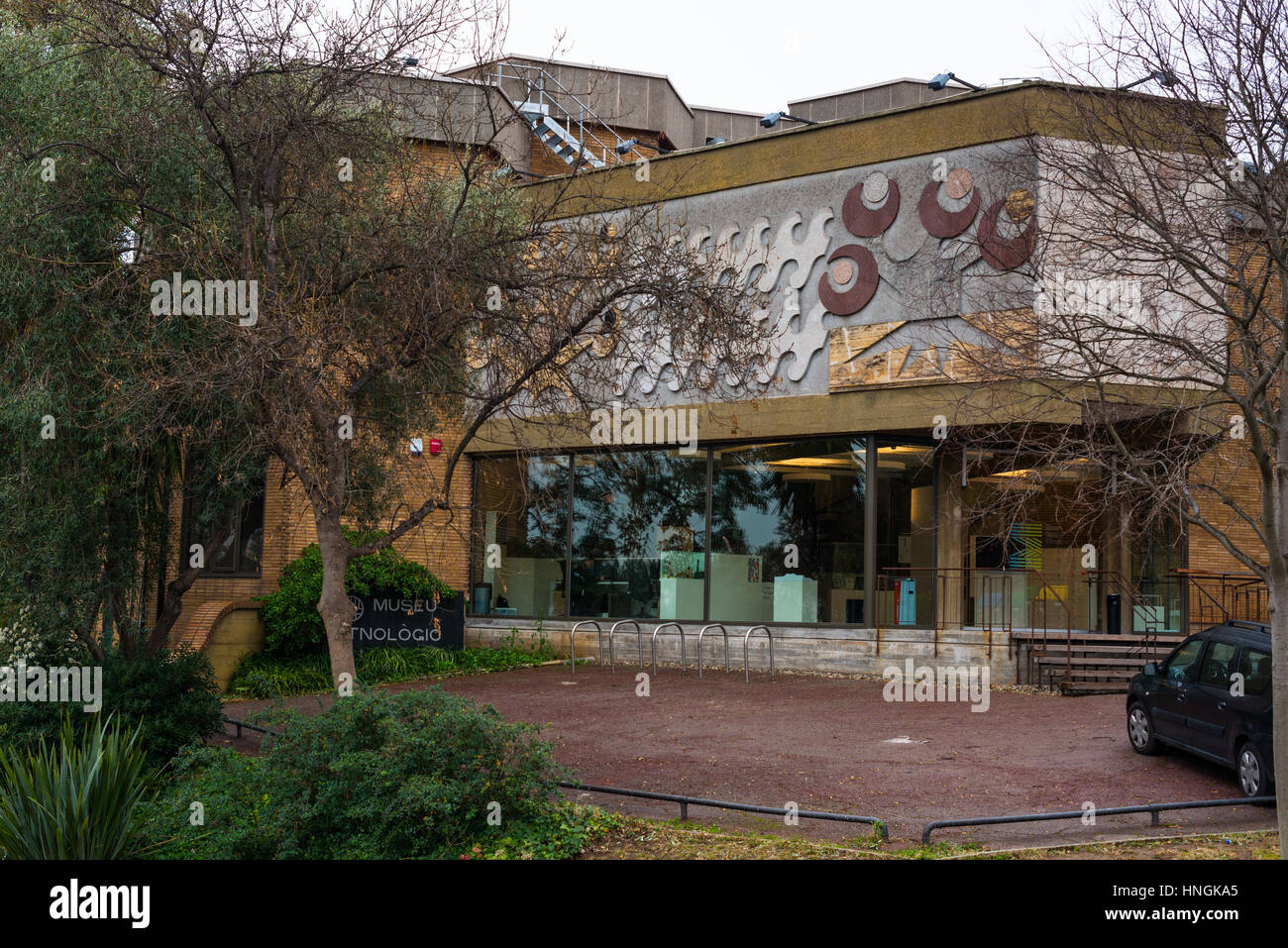 Barcelona ethnologische Museum auf dem Berg MONTJUÏC, Barcelona, Katalonien, Spanien Stockfoto