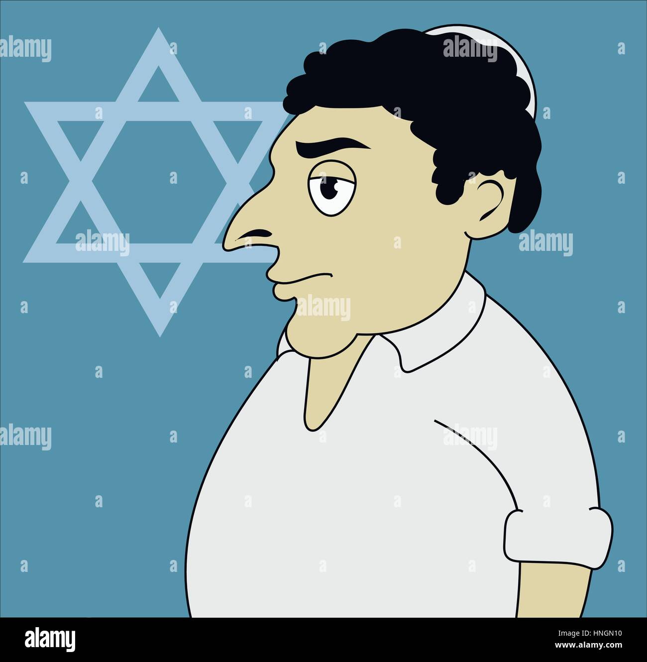 Eine Vektor-Illustration der jüdischen Mann Stock Vektor