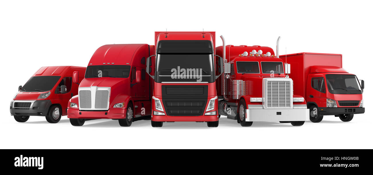 Flotte von Güterverkehr isoliert Stockfoto