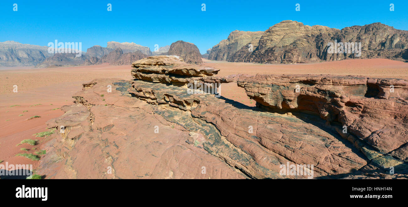 Der Wüste Wadi Rum in Jordanien Stockfoto