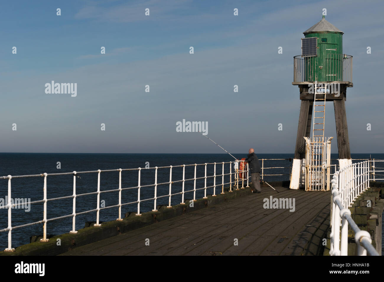 Nordpier Whitby Hafen Stockfoto