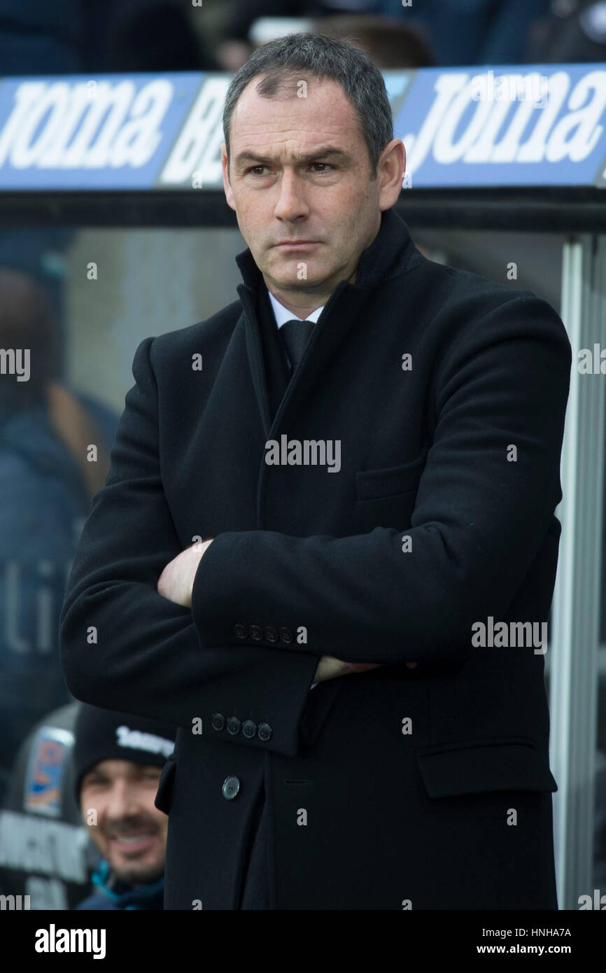 Swansea City-Manager Paul Clement. Stockfoto