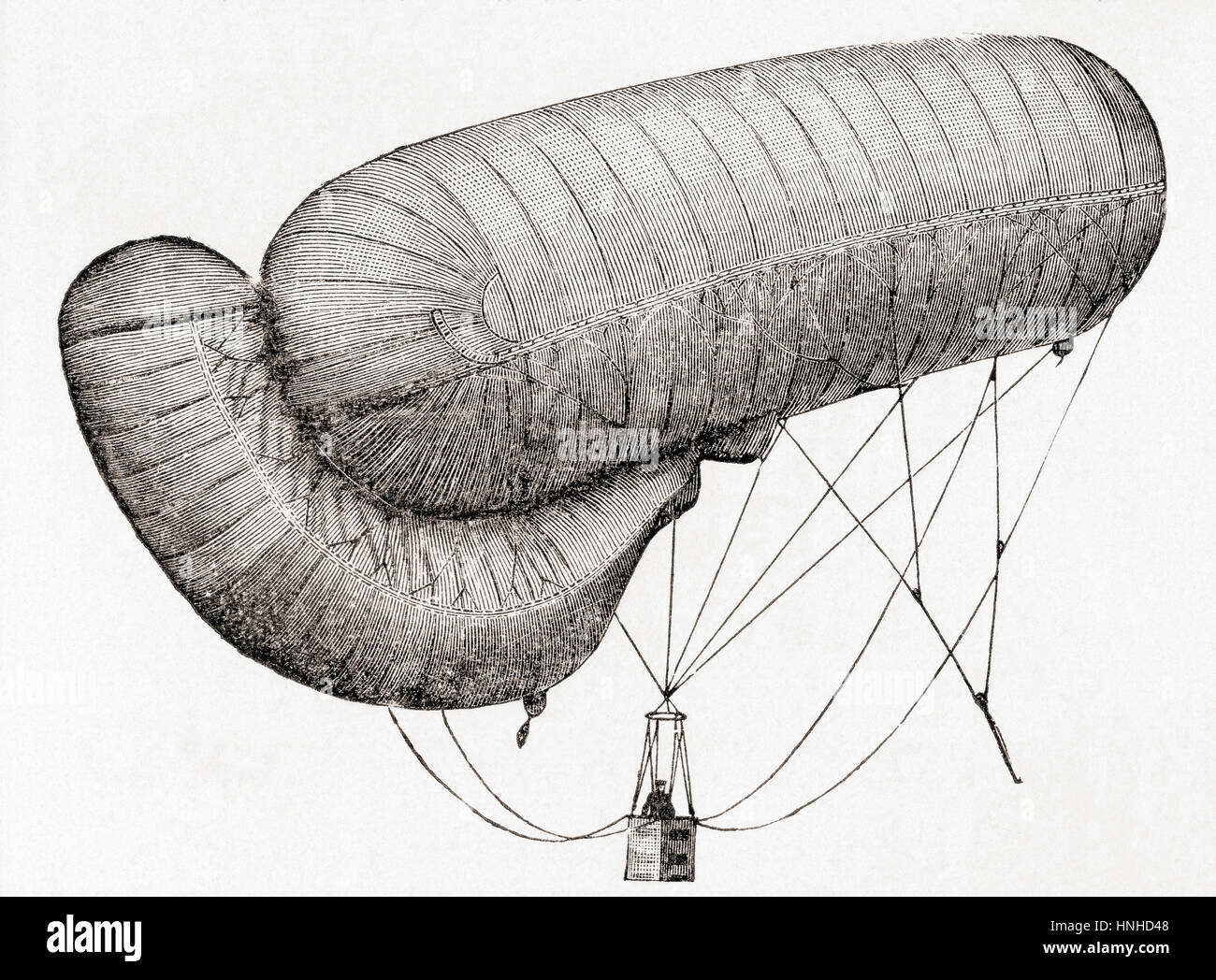 Eine deutsche Parseval-Siegsfeld geben Sie militärische Beobachtung Ballon während des ersten Weltkriegs verwendet.   Aus Meyers Lexikon veröffentlicht 1927. Stockfoto