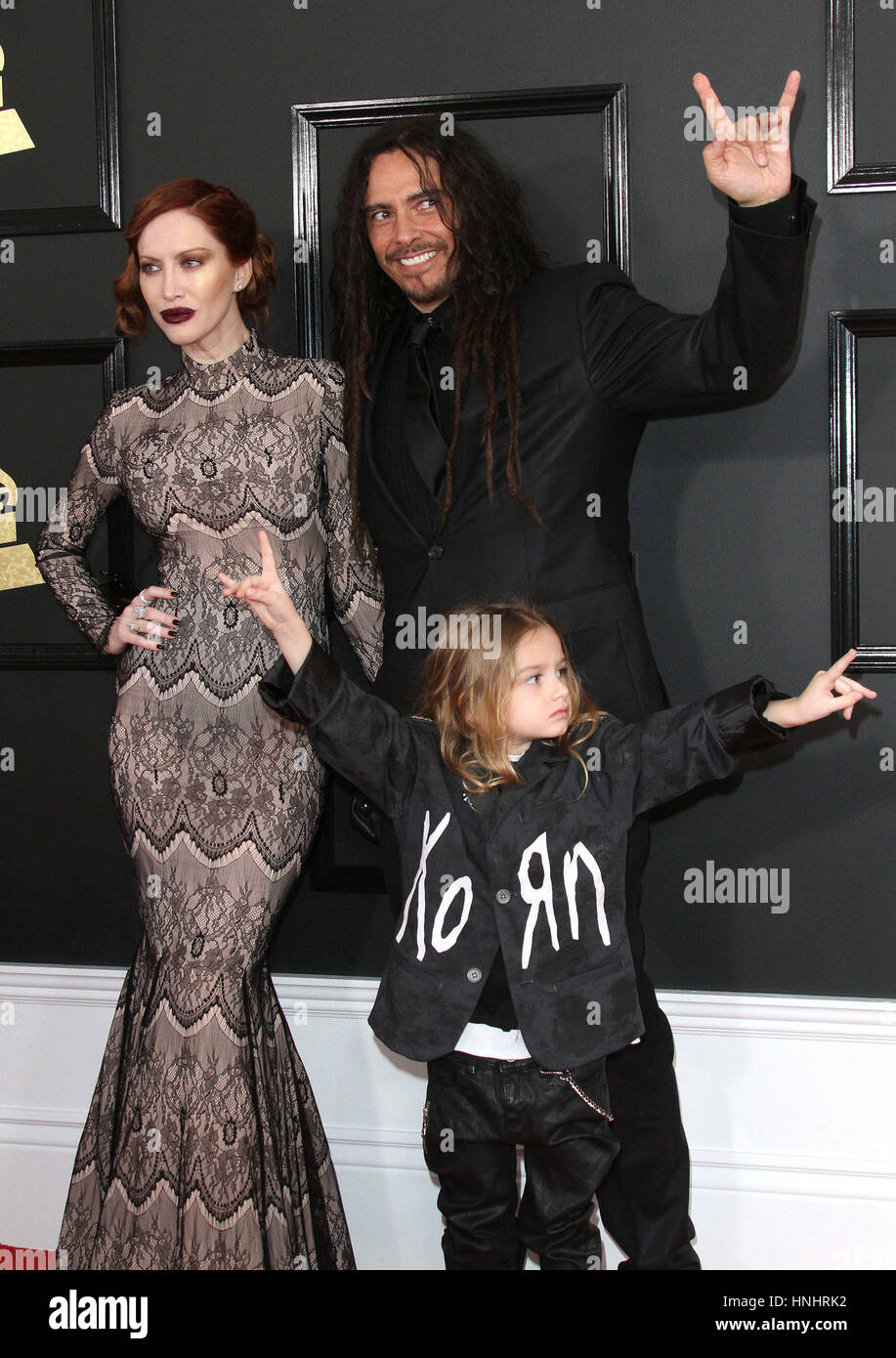 Los Angeles, Kalifornien, USA. 12. Februar 2017. James Shaffer, d ' Angelo Draxon Shaffer, Evis X. Shaffer. 59. annual GRAMMY Awards statt im Staples Center. Bildnachweis: AdMedia/ZUMA Draht/Alamy Live-Nachrichten Stockfoto