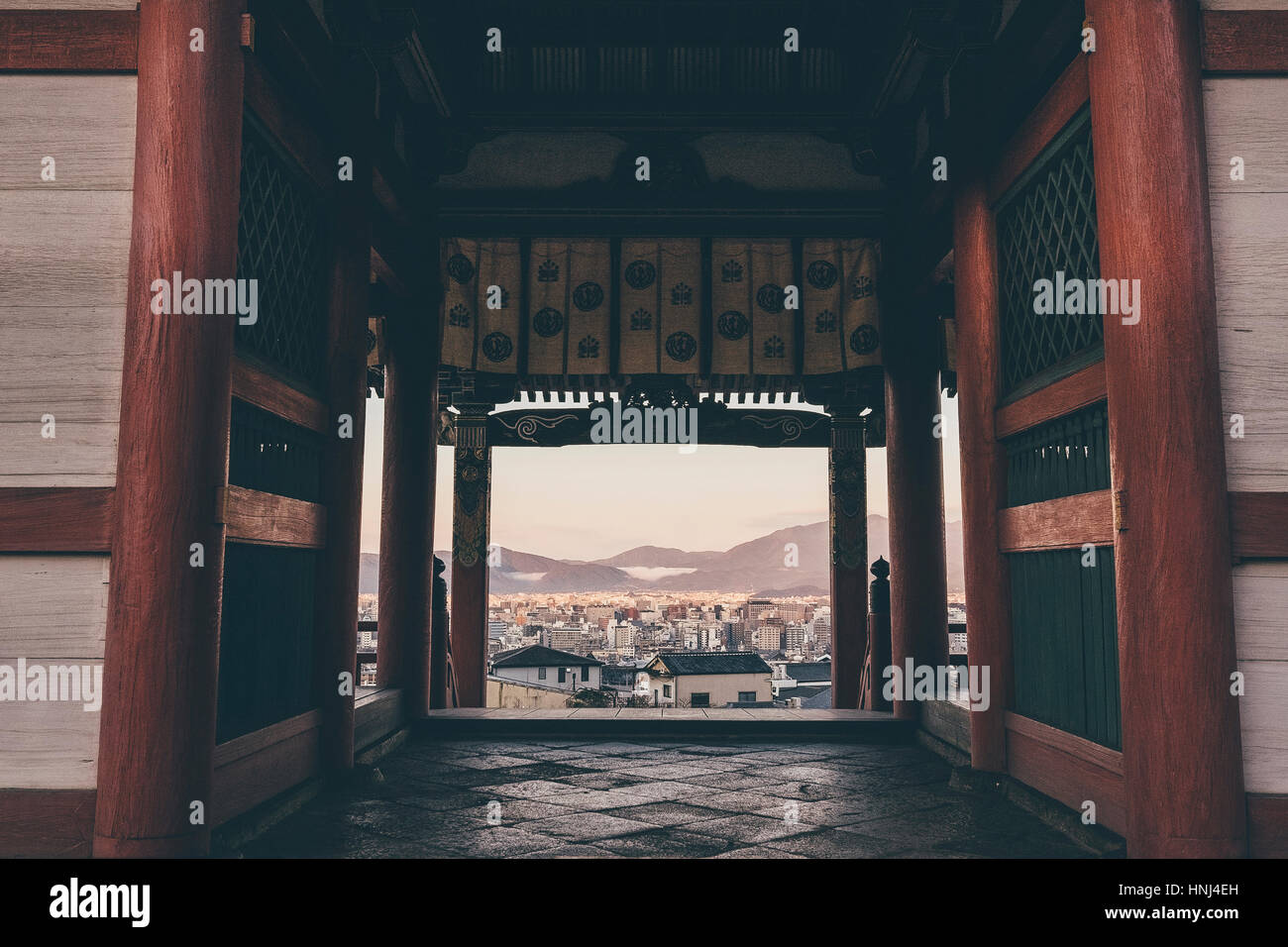 Innere des Kiyomizu-Dera Tempel Stockfoto