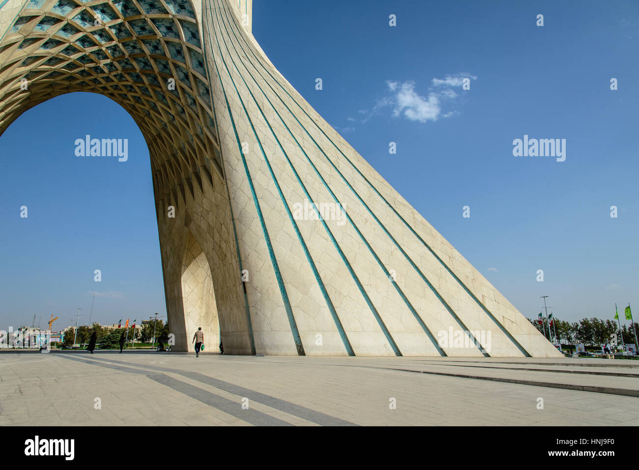Teheran, IRAN - 2. Oktober 2014: Azadi-Turm in der iranischen Hauptstadt Teheran Stockfoto