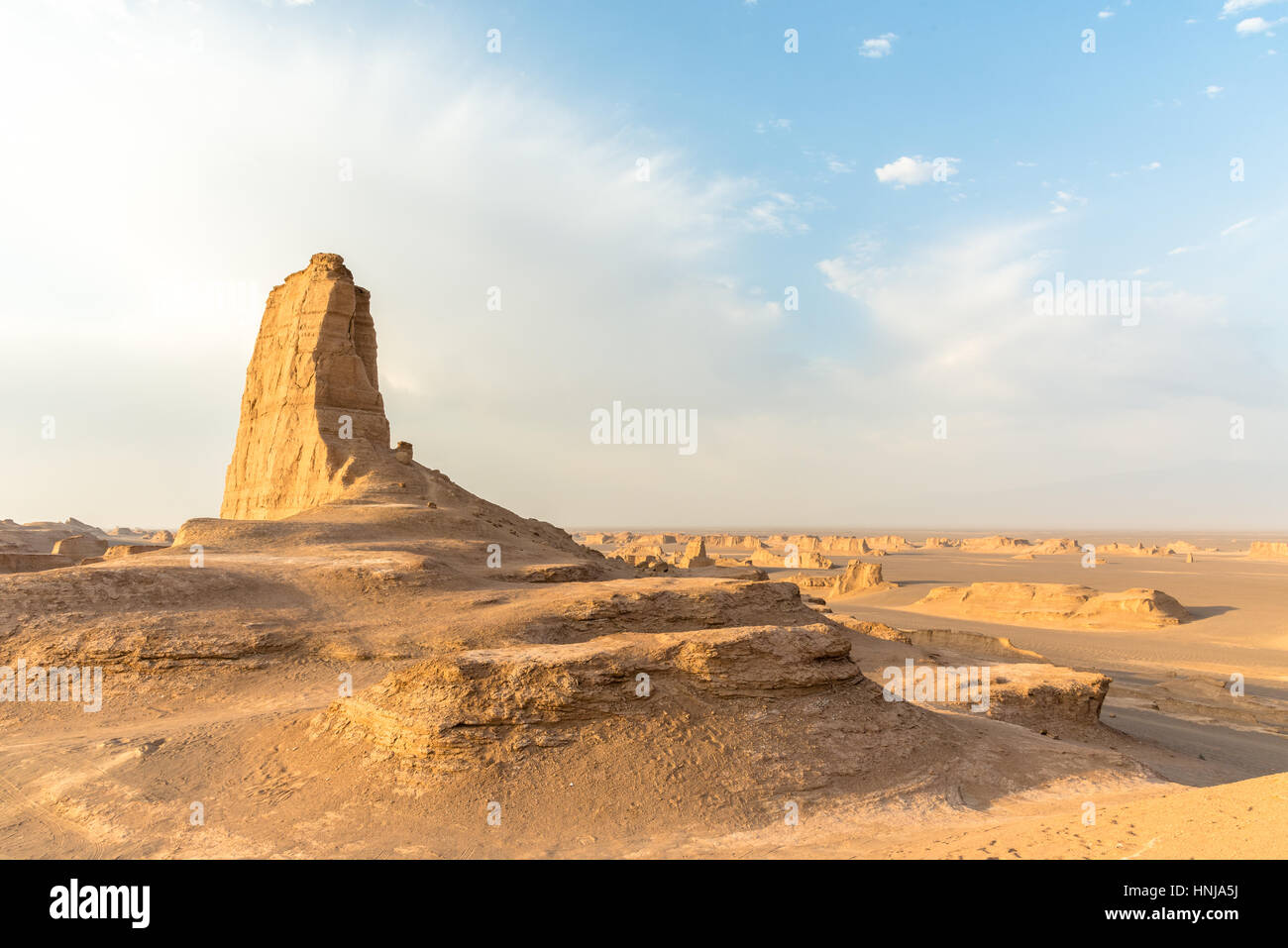 felsige Formation "Kalut", Dasht-e-Lut, Iran - eines der UNESCO-Welterbestätten Stockfoto