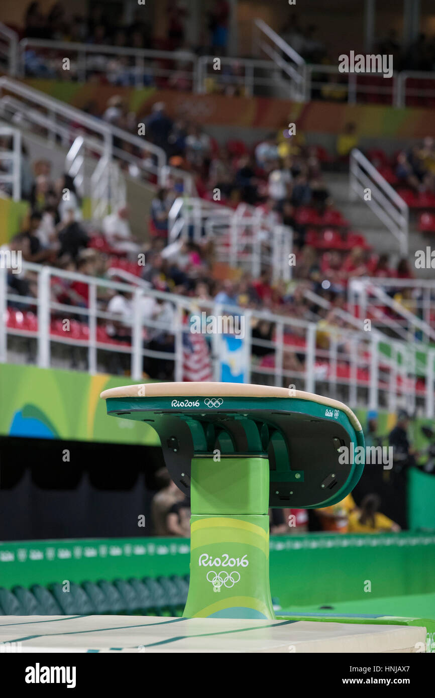Rio De Janeiro, Brasilien. 11. August 2016. Tresor an der Frauen Gymnastik bei den Olympischen Sommerspielen 2016. © Paul J. Sutton/PCN-Fotografie. Stockfoto