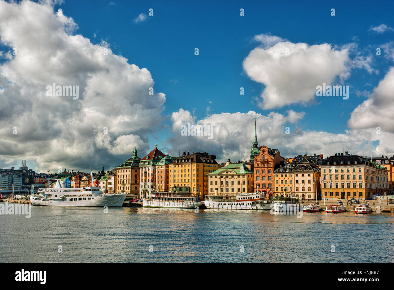 Fassaden von Stockholm (Schweden), HDR-Technik Stockfoto