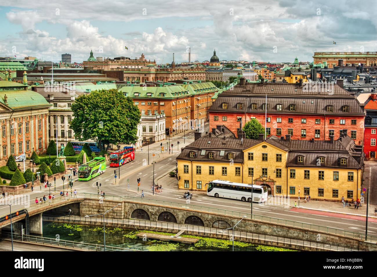 Stadtbild von Stockholm (Schweden), HDR-Technik Stockfoto