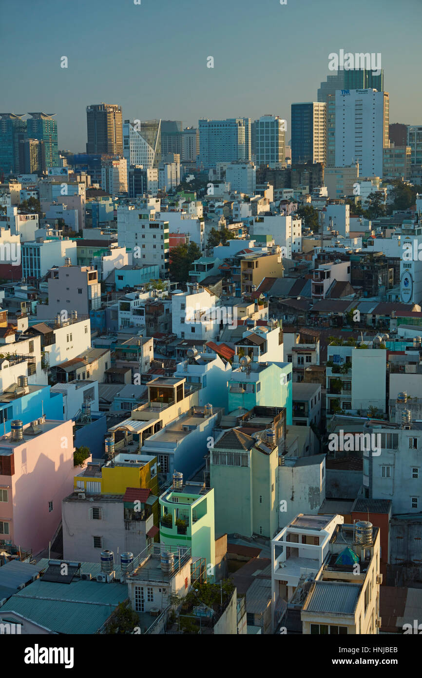 Wohnungen, District 1, Ho-Chi-Minh-Stadt (Saigon), Vietnam Stockfoto